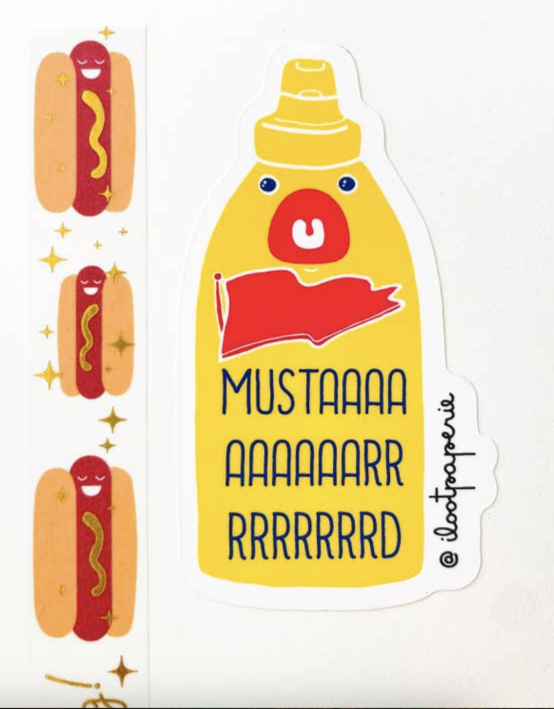 ILOOTPAPERIE Mustard Bottle Sticker