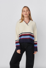 Sundry Clothing V-Neck Sweater w/ Stripe Details