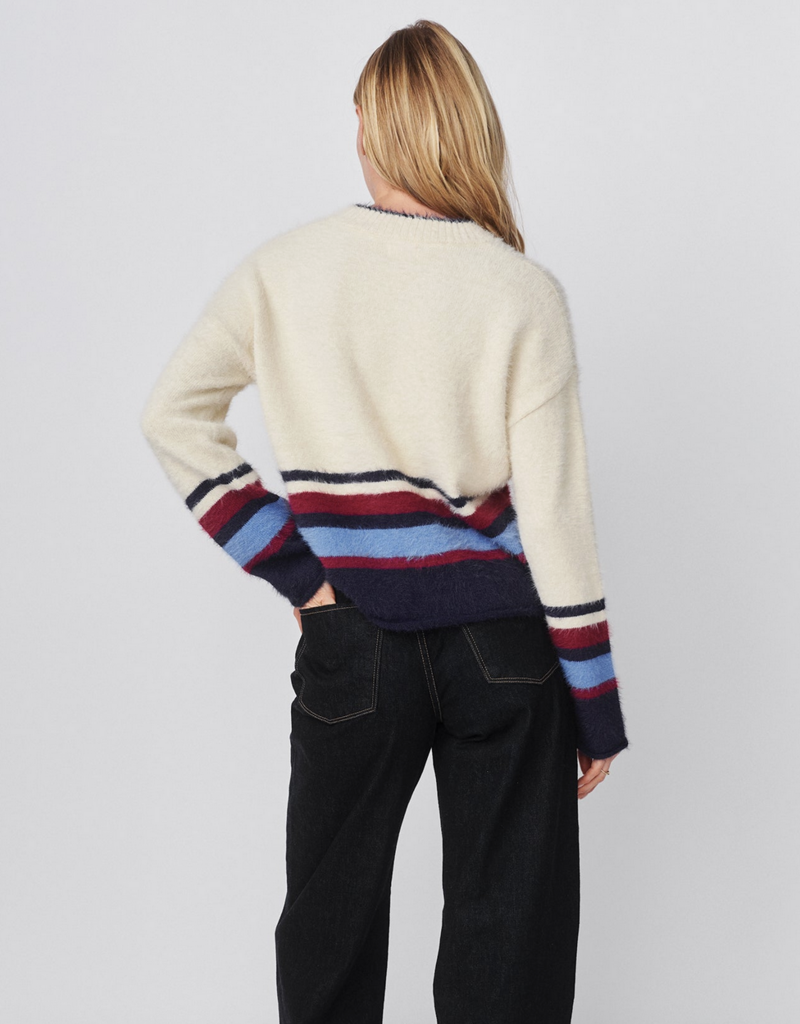 Sundry Clothing V-Neck Sweater w/ Stripe Details