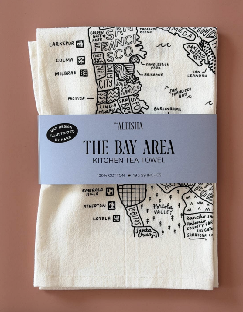 by aleisha Bay Area Map Tea Towel