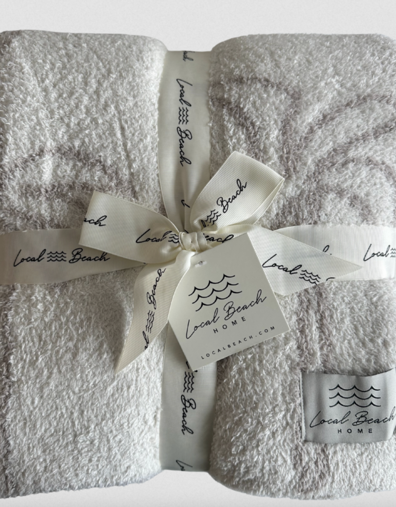 Local Beach Multi Palm Tree Luxe Blanket