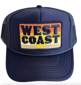 Local Beach West Coast Patch Trucker Hat Navy