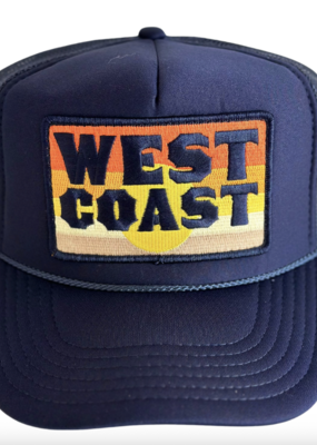 Local Beach West Coast Patch Trucker Hat Navy