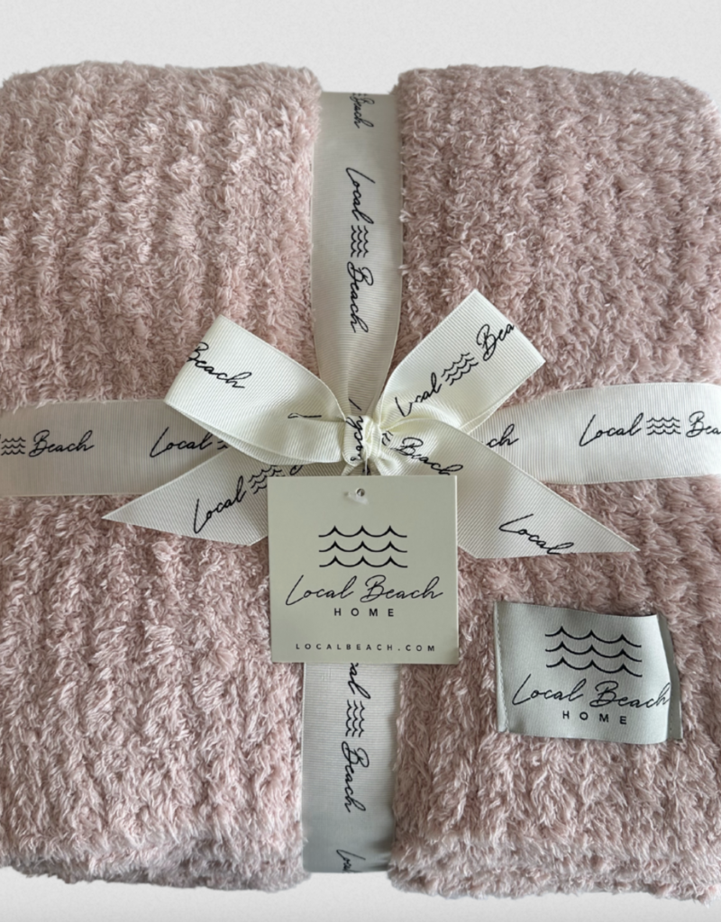 Local Beach Solid Ribbed Luxe Blanket