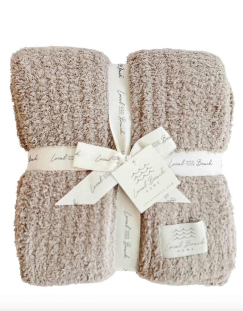 Local Beach Solid Ribbed Luxe Blanket
