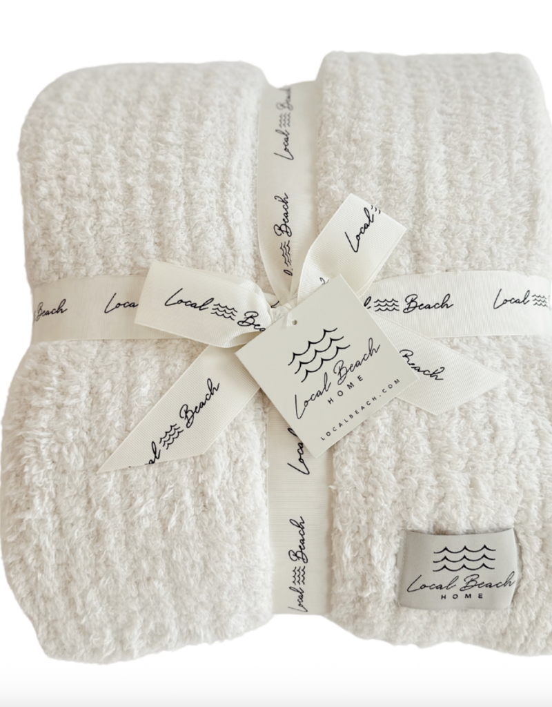 Local Beach Solid Ribbed Luxe Blanket