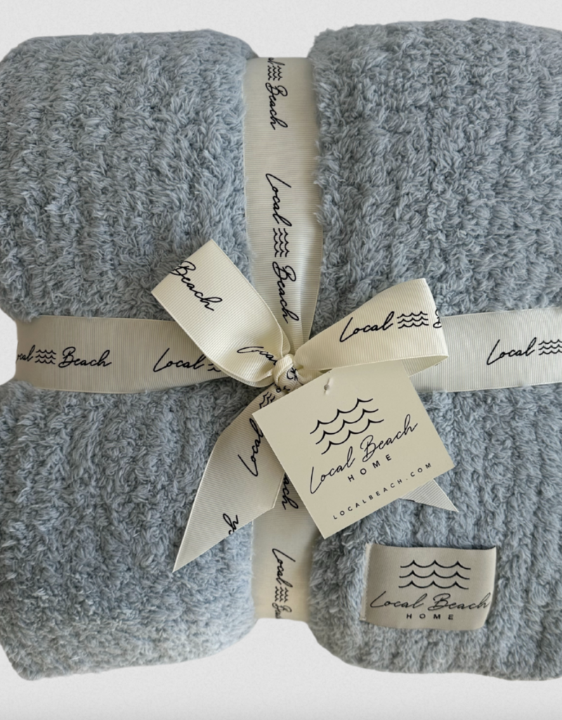 Local Beach Solid Ribbed Luxe Blanket