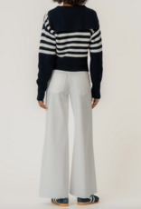 Kut from the Kloth Noelle Stripe Full Zip Front Sweater