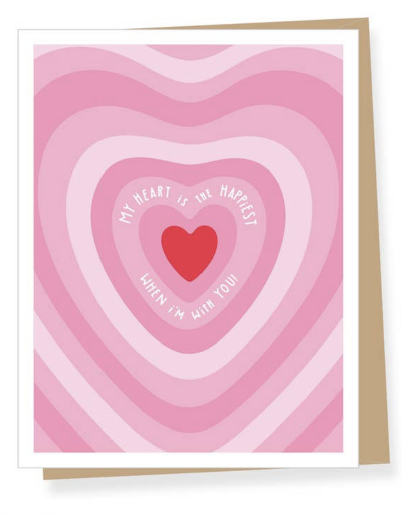 Apartment 2 Cards My Heart is Happy Pink VDay Card