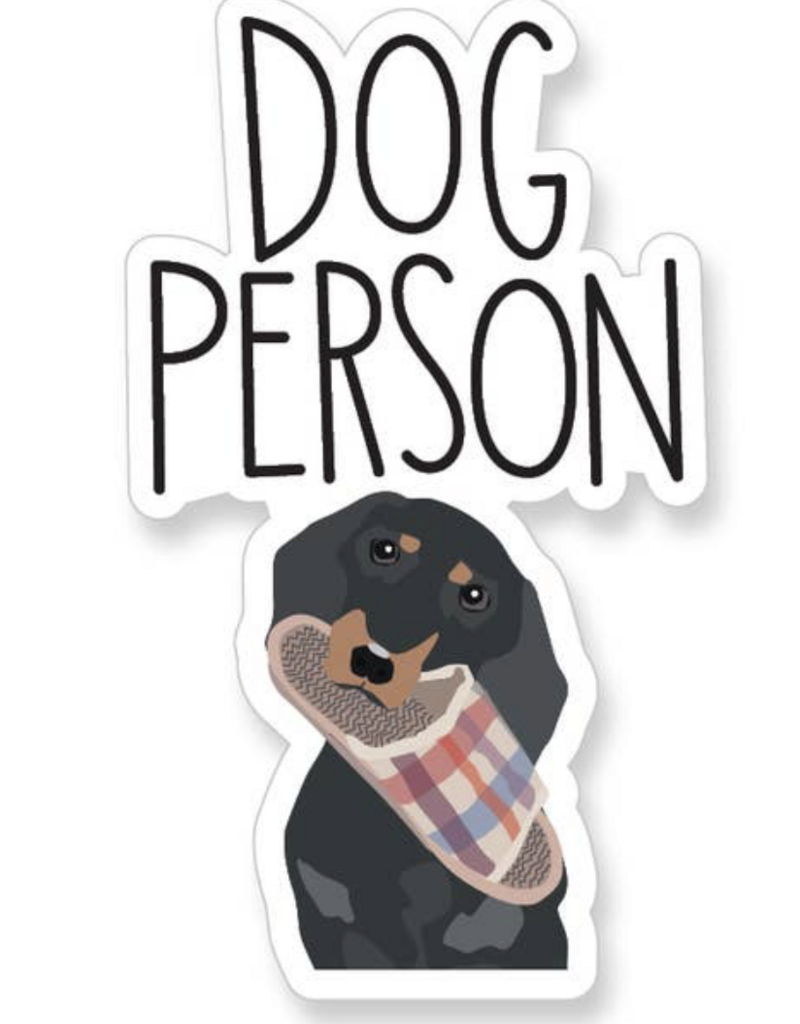 Apartment 2 Cards Dog Person Vinyl Sticker