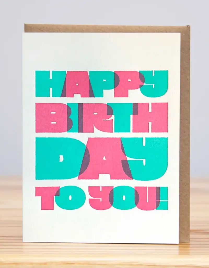 Huckleberry Letter Press Happy Birthday to You!