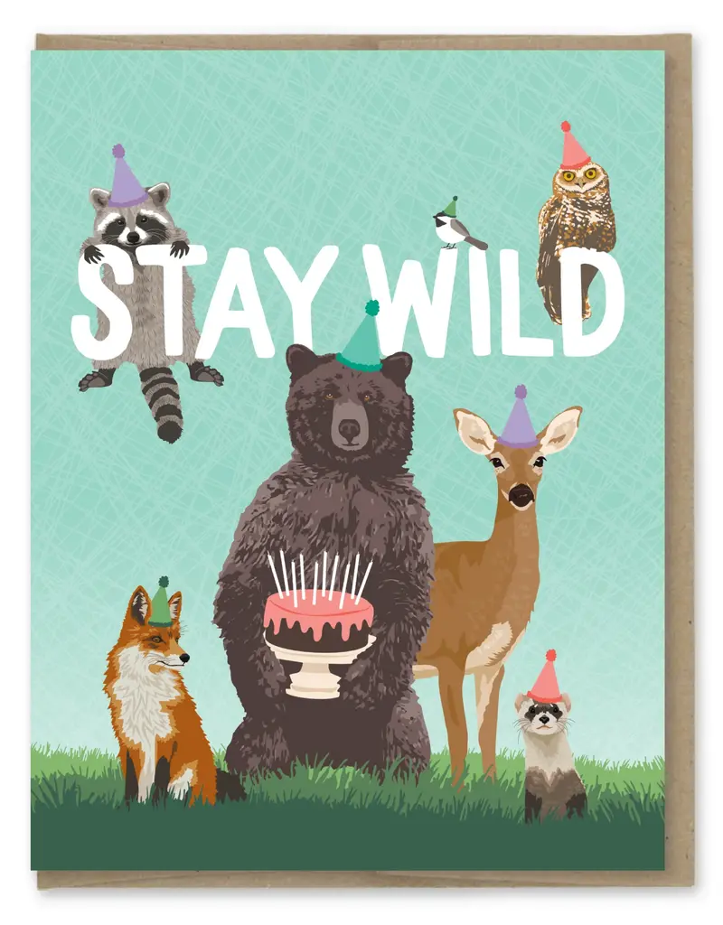 Modern Printed Matter Stay Wild Card
