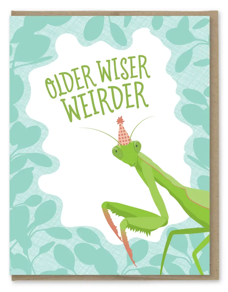 Modern Printed Matter Older Wiser Weirder Card