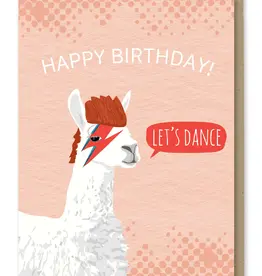 Modern Printed Matter Bowie Llama Birthday Card