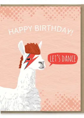 Modern Printed Matter Bowie Llama Birthday Card