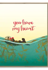 Modern Printed Matter You Have My Heart Sea Otter Card