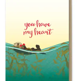 Modern Printed Matter You Have My Heart Sea Otter Card