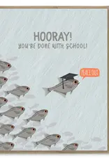 Modern Printed Matter Done With School Grad Card