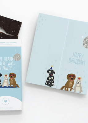 Sweeter Cards Heard There Was A Pawty Chocolate Card