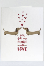 Elum Designs Two Wiener Dogs Card