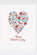 Elum Designs Blushing Floral Heart Card