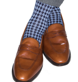 Dapper Classics Azure Navy Houndstooth