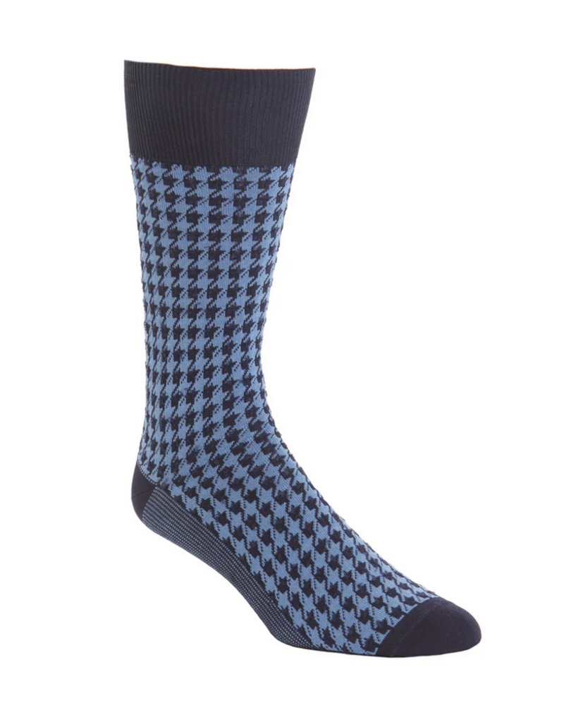 Dapper Classics Azure Navy Houndstooth