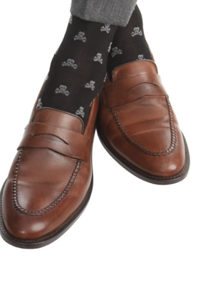 Dapper Classics Black w/ Steel Skull Crossbones