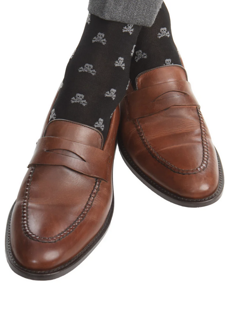 Dapper Classics Black w/ Steel Skull Crossbones