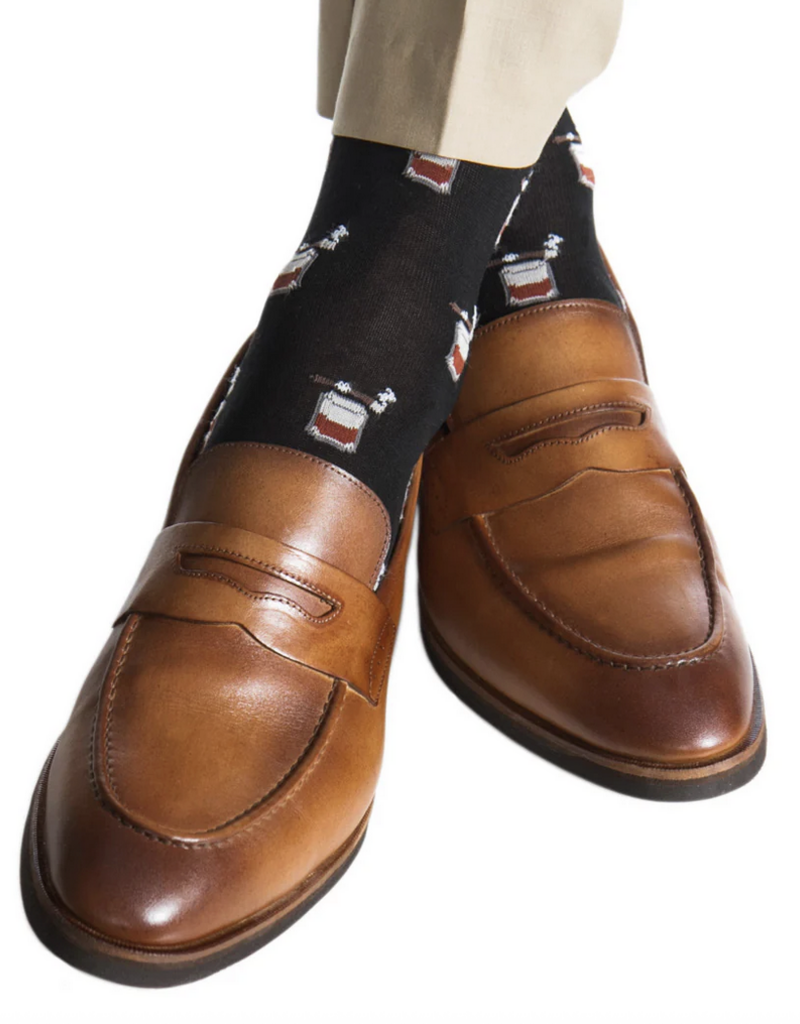 Dapper Classics Black w/ Whiskey Bourbon and Cigar