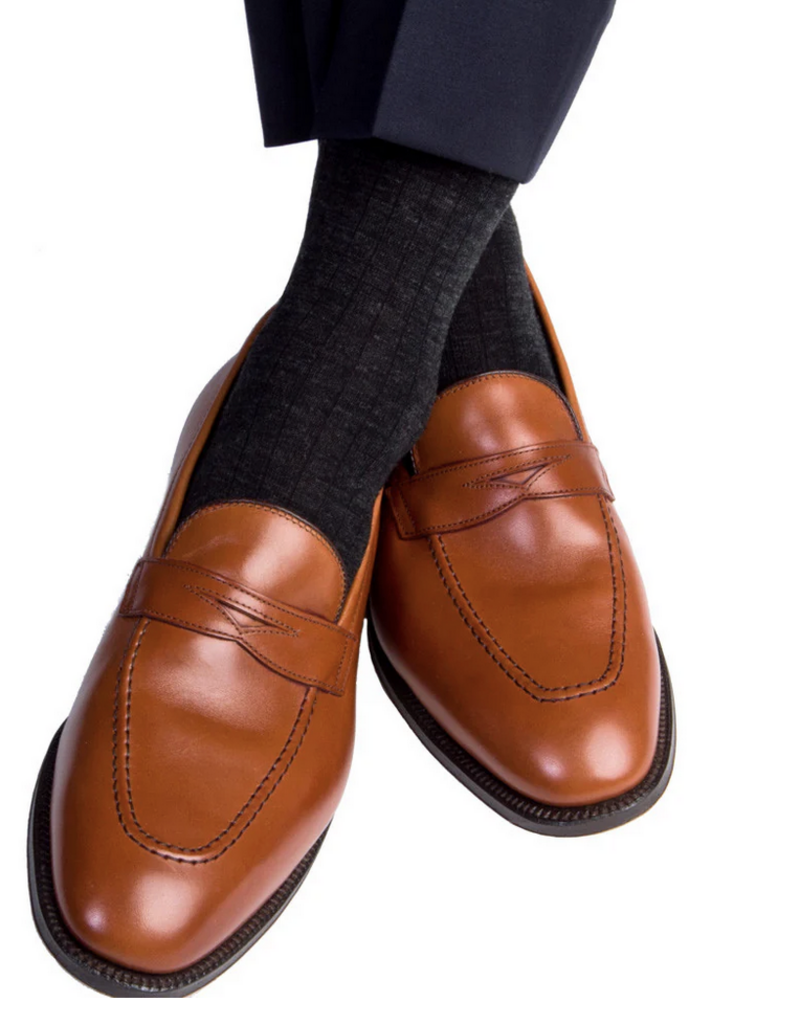 Dapper Classics Charcoal Solid Ribbed