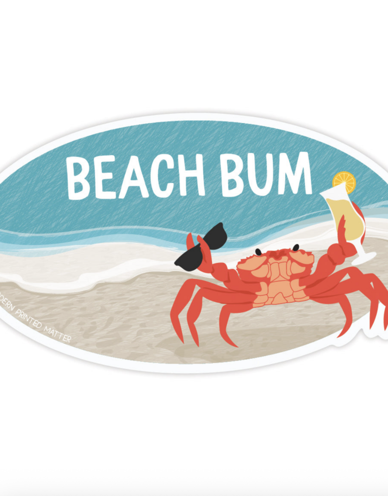 Modern Printed Matter Beach Bum Sticker