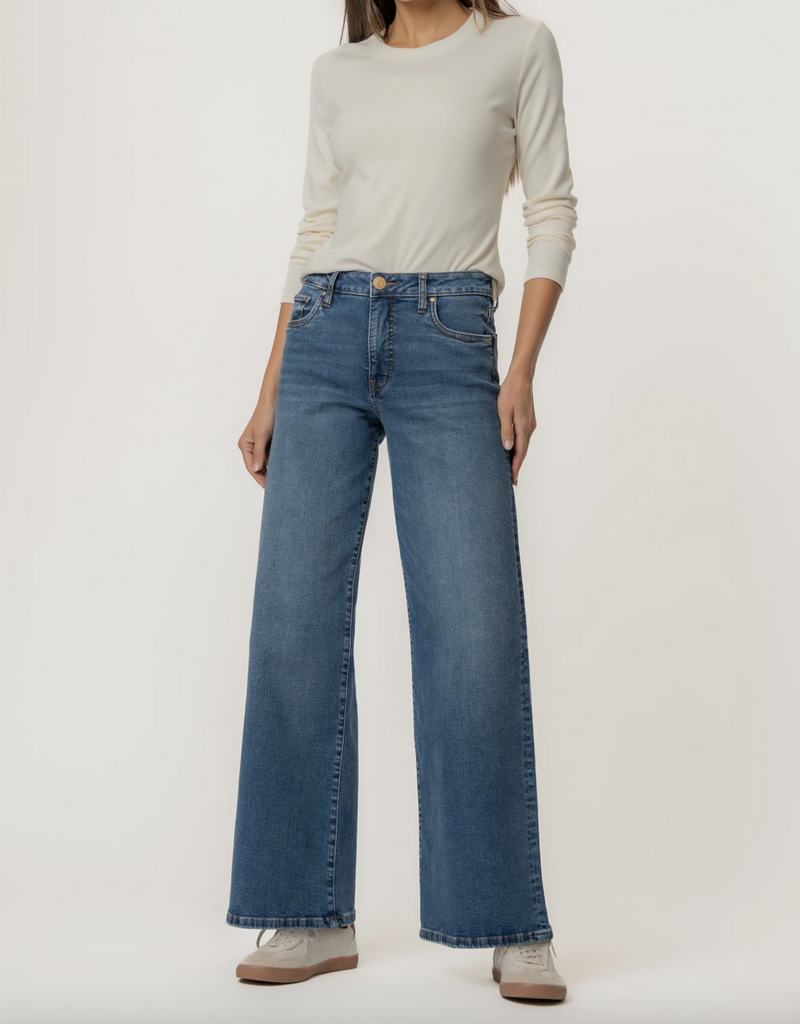 Kut from the Kloth Maya High Rise Fab Ab Wide Leg Reg Hem