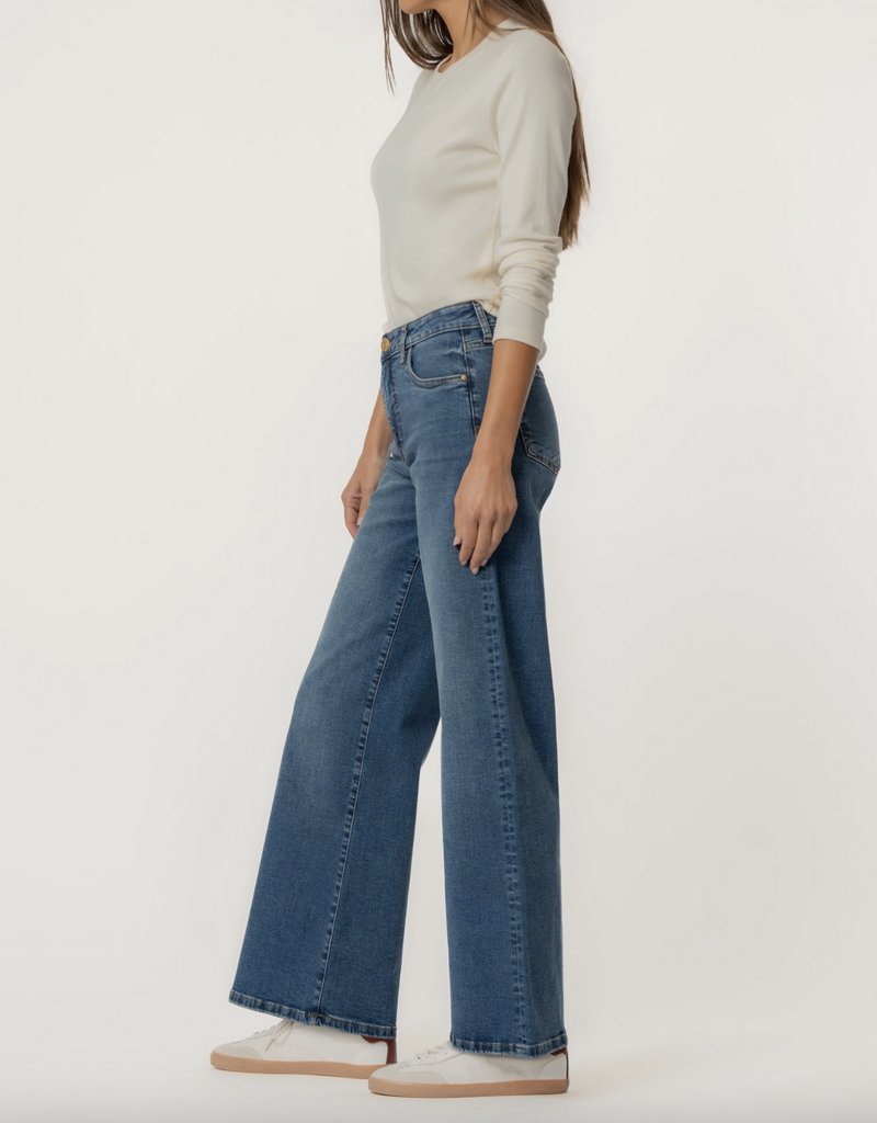 Kut from the Kloth Maya High Rise Fab Ab Wide Leg Reg Hem