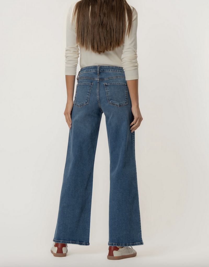 Kut from the Kloth Maya High Rise Fab Ab Wide Leg Reg Hem