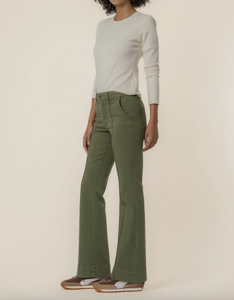 Kut from the Kloth Stella High Rise Fab Ab Flare Pin Tuck