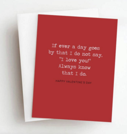 Skel & Co Day Goes By I Love You Valentine's