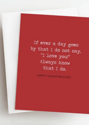 Skel & Co Day Goes By I Love You Valentine's