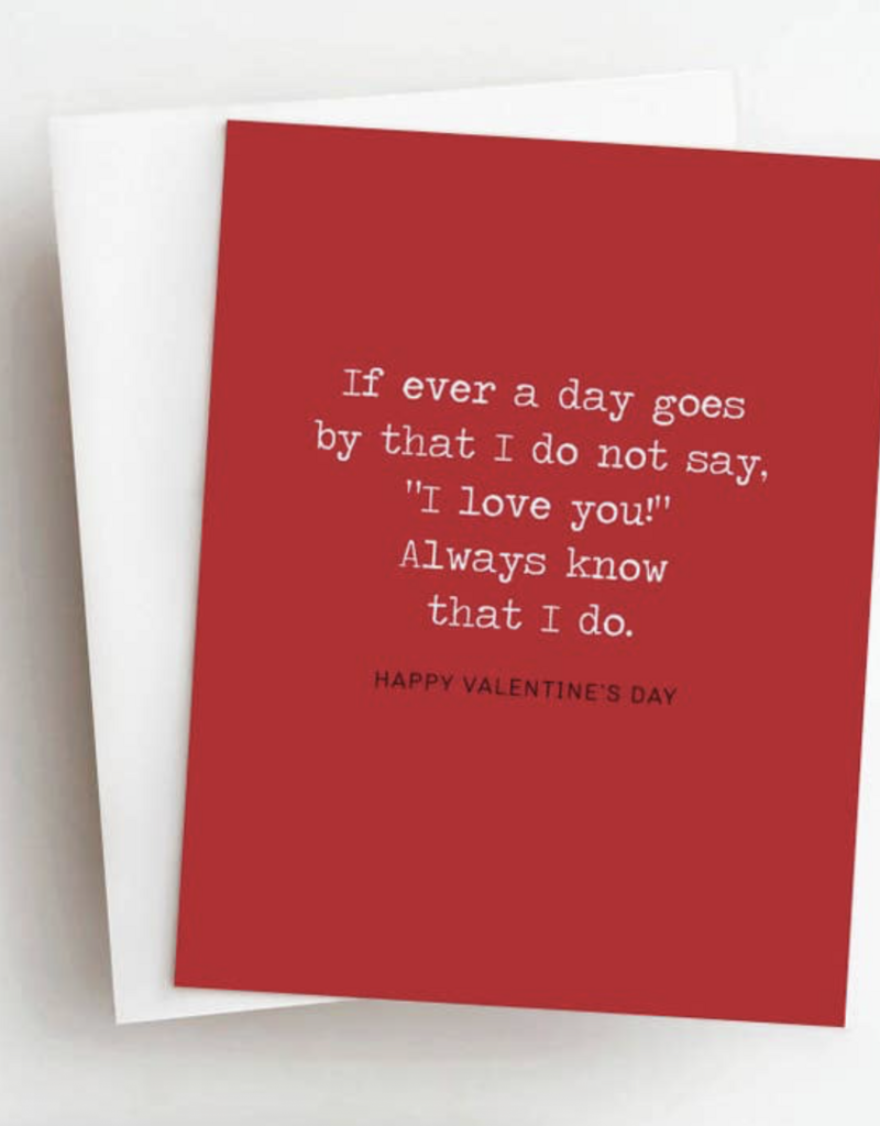 Skel & Co Day Goes By I Love You Valentine's