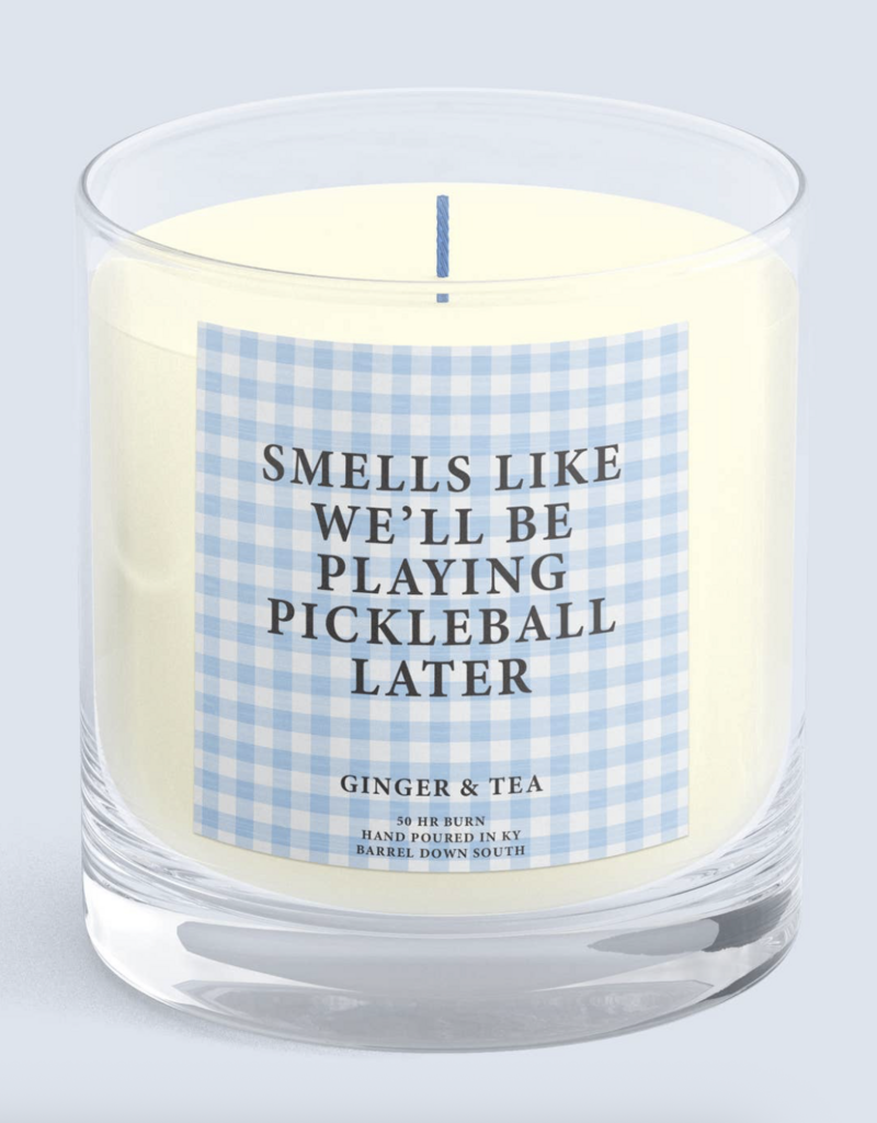 Barrel Down South Smells Like We'll Be Playing Pickleball Later Candle