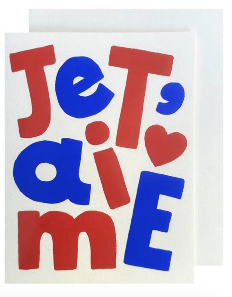 The Social Type Je T'aime Love Card