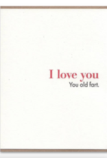Lady Pilot Letterpress Old Fart Card