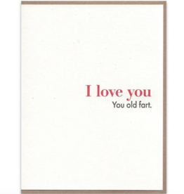 Lady Pilot Letterpress Old Fart Card