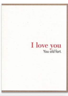 Lady Pilot Letterpress Old Fart Card