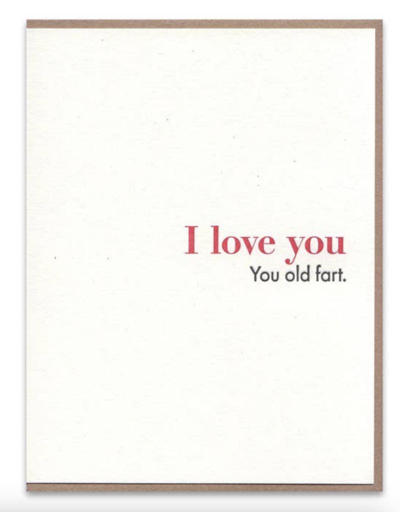 Lady Pilot Letterpress Old Fart Card