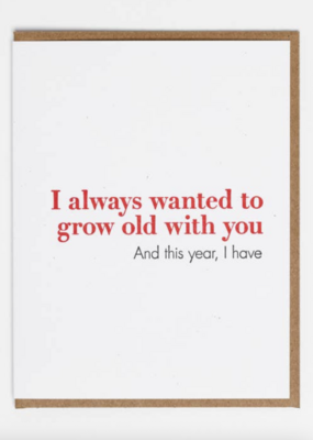 Lady Pilot Letterpress Grow Old Card