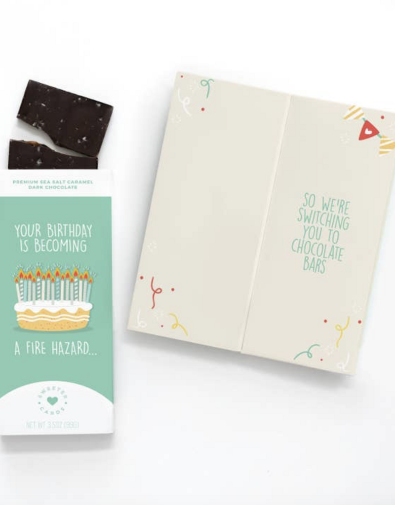 Sweeter Cards You're a Fire Hazard Card w/ Choco Bar
