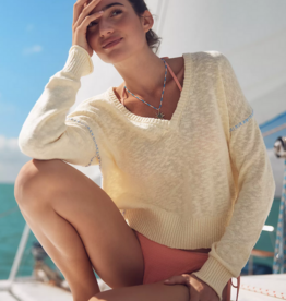 Sundry Clothing V Neck Sweater w/ Contrast Stitching