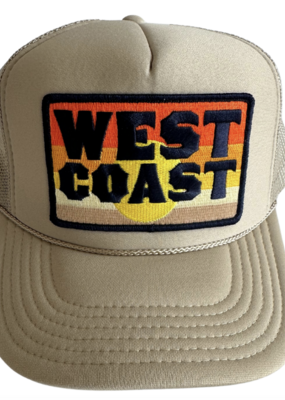 Local Beach West Coast Patch Trucker Hat Khaki