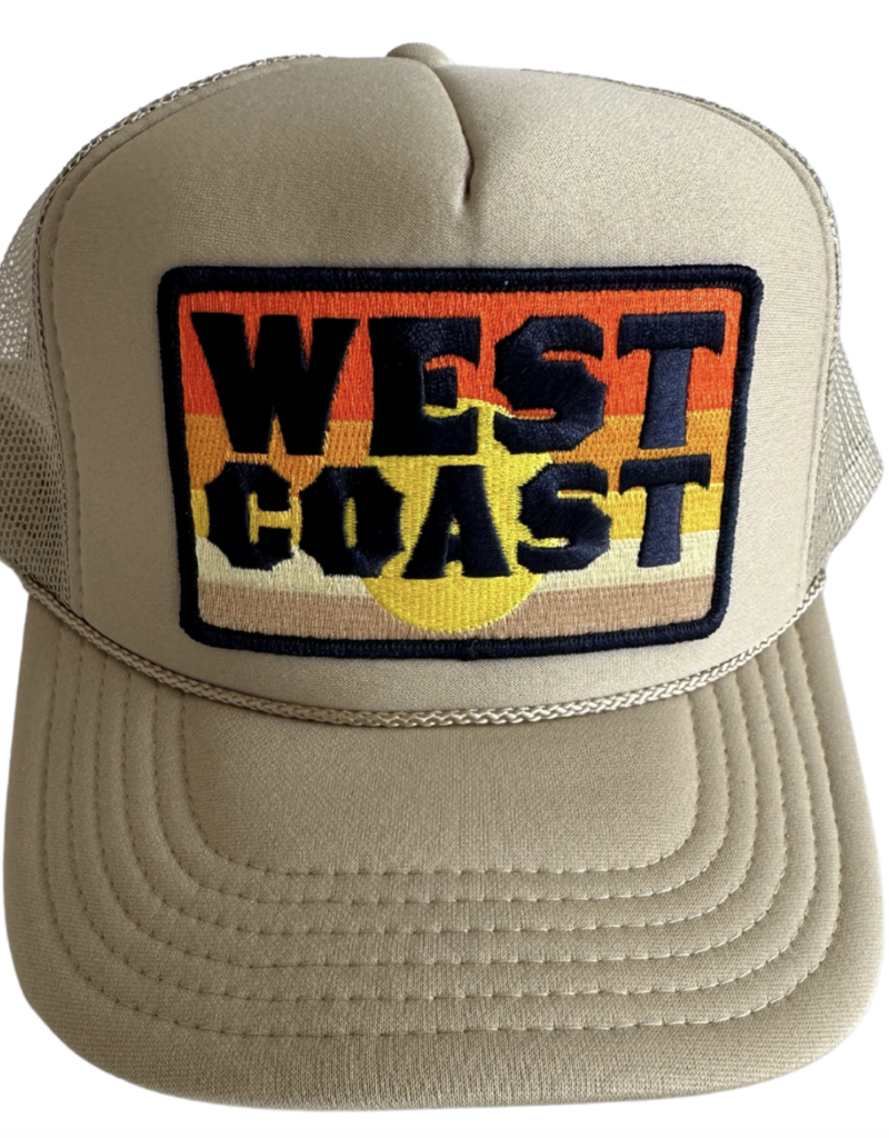Local Beach West Coast Patch Trucker Hat Khaki